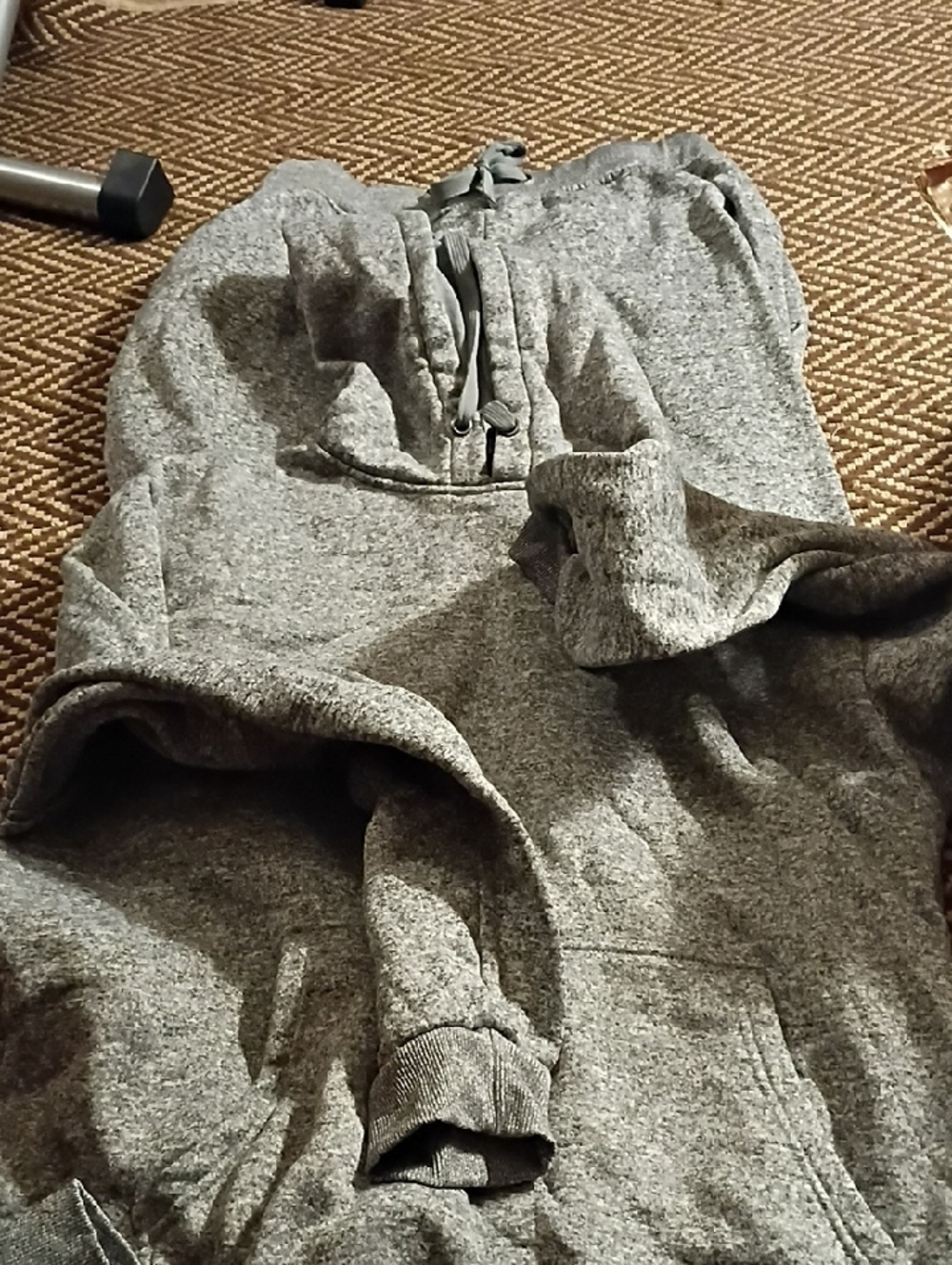 Cozy Heather Gray Pullover Hoodie W/ Joggers Set
